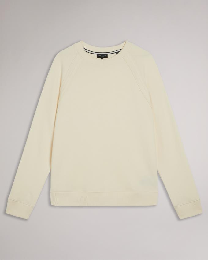 Sweatshirt Ted Baker Long Sleeve Raglan Detail Blanche Homme | JKF-04743439